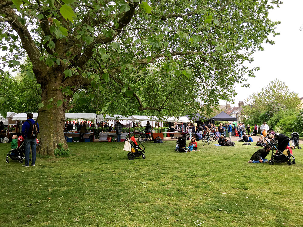 Leyton Food Market in Coronation Gardens